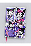 Kuromi Temalı DEFTER 13 X 21 cm KAPAKLI LASTİKLİ Çizgili defter.