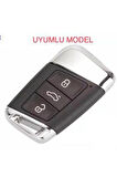Passat B8 - Ateca Ve Süper B Lüx Kaliteli Anahtar Kılıf Anahtarsız Çaliştırma Modeli Beyaz/krom