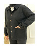 Üç Cepli Ceket Siyah-270