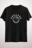 Erkek Siyah Smiley Face With Headache