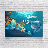 Deniz Yunus Temalı Doğum Günü Afişi 50X70 cm