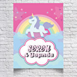 UNICORN TEMALI DOĞUM GÜNÜ AFİŞİ 50X70 cm