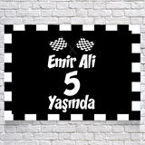 Yarış Temalı Doğum Günü Afişi 100x150 cm