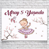 Balerin Temalı Doğum Günü Afişi 100X150 cm