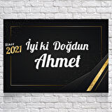 Gold Temalı Doğum Günü Afişi 50X70 cm