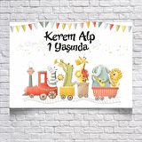 Safari Treni Temalı Doğum Günü Afişi 100X150 cm