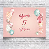 Balon Temalı Doğum Günü Afişi 50x70 Cm