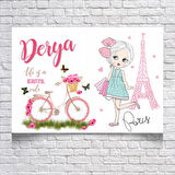 Paris Temalı Doğum Günü Afişi 35 x 50 Cm