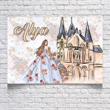 Prenses Temalı Doğum Günü Afişi 50 x 70