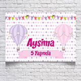 Balon Temalı Doğum Günü Afişi 50 x 70