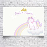 UNICORN TEMALI DOĞUM GÜNÜ AFİŞİ 100X150 cm