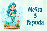 Deniz Kızı Temalı Doğum Günü Afişi -2 50X70 cm
