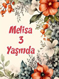 Çiçekler Temalı Doğum Günü Afişi -27 35X50 cm