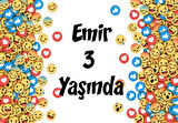 Emojiler Doğum Günü Afişi 50X70 cm