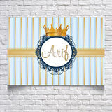 Mavi Çiizgili Doğum Günü Afişi 50X70 cm