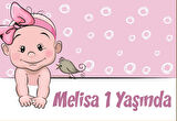 Bebek Temalı Doğum Günü Afişi 70X100 cm