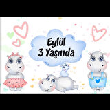 Fil Temalı Doğum Günü Afişi 70X100 cm