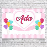 Kalp Balon Temalı Doğum Günü Afişi 50X70 cm