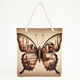 Kelebek Kanatlı Mimari Manzaralı Plaj Çantası
