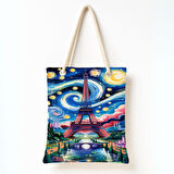 Yıldızlı Paris Omuz Çantası