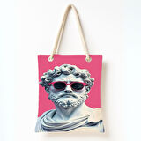 Pembe Gözlüklü Büst Omuz Çantası