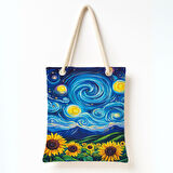 Gecede Ayçiçekler Omuz Çantası