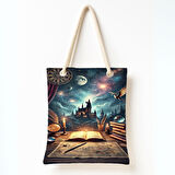 Yıldızlı Büyü Sahnesi Omuz Çantası