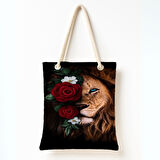 Gülle Taçlanımş Aslan Omuz Çantası