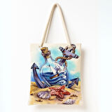 Deniz Şişesi Eskizi Omuz Çantası