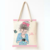 Puantiyeli Kameralı Kız Omuz Çantası