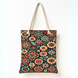 Renkli Çiçek Bahçesi Omuz Çantası