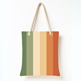 Toprak Tonlu Çizgi Omuz Çantası