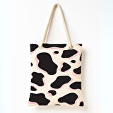 Pembe Kenarlı Benek Omuz Çantası