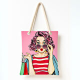 Alışveriş Pop İfadesi Omuz Çantası