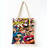 Pop-Art Moda Patlaması Omuz Çantası