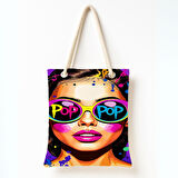 Pop-Art Renk Patlaması Omuz Çantası