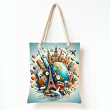 Küresel Keşif Rüyası Omuz Çantası