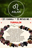 Sertifikalı Burç Taşı Aslan Burcu Turmalin Taşı Bileklik