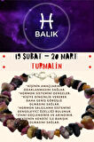 Sertifikalı Burç Taşı Balık Burcu Turmalin Taşı Bileklik