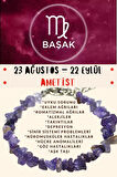 Sertifikalı Burç Taşı Başak Burcu Ametist Taşı Bileklik