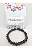 Lal (Garnet) Doğal Taş Bileklik 8 mm Orijinal Doğal Taş
