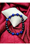 Lapis Lazuli & Hematit & Oniks Doğal Taş Bileklik