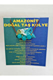 Amazonit Doğal Taş Kolye Ayarlanabilir Orijinal Doğal Taş Çok Fonksiyonlu Kolye