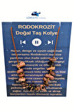 Rodokrozit Taşı Tasarım Kolye Ayarlanabilir Orijinal Doğal Taş Çok Fonksiyonlu Kolye