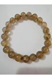 Gold Rutil Kuvars Doğal Taş Bileklik
