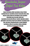 Kambaba Jasper Doğal Taş Kolye AAA Kalite Kalp Kesim