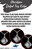 Obsidyen Doğal Taş Kolye Piramit Özel Kesim