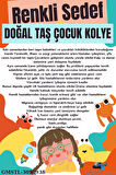 Kırmızı Sedef Doğal Taş Çocuk Kolyesi Asansörlü Kilit Sistemi