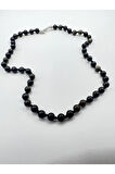 Doğal Taş Obsidyen Taşı Kolye