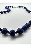 Doğal Taş Lapis Lazuli Taşı Kolye AAA Kalite 6mm